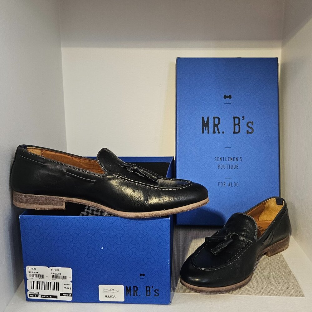 Mr. B's - By Aldo  ILLICA- 28 Leather Black Loafers